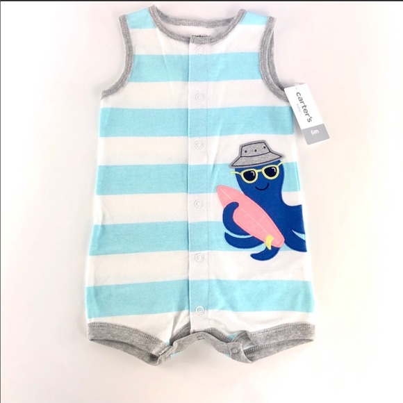 Carter's Other - Carters striped “octopus” romper brand new